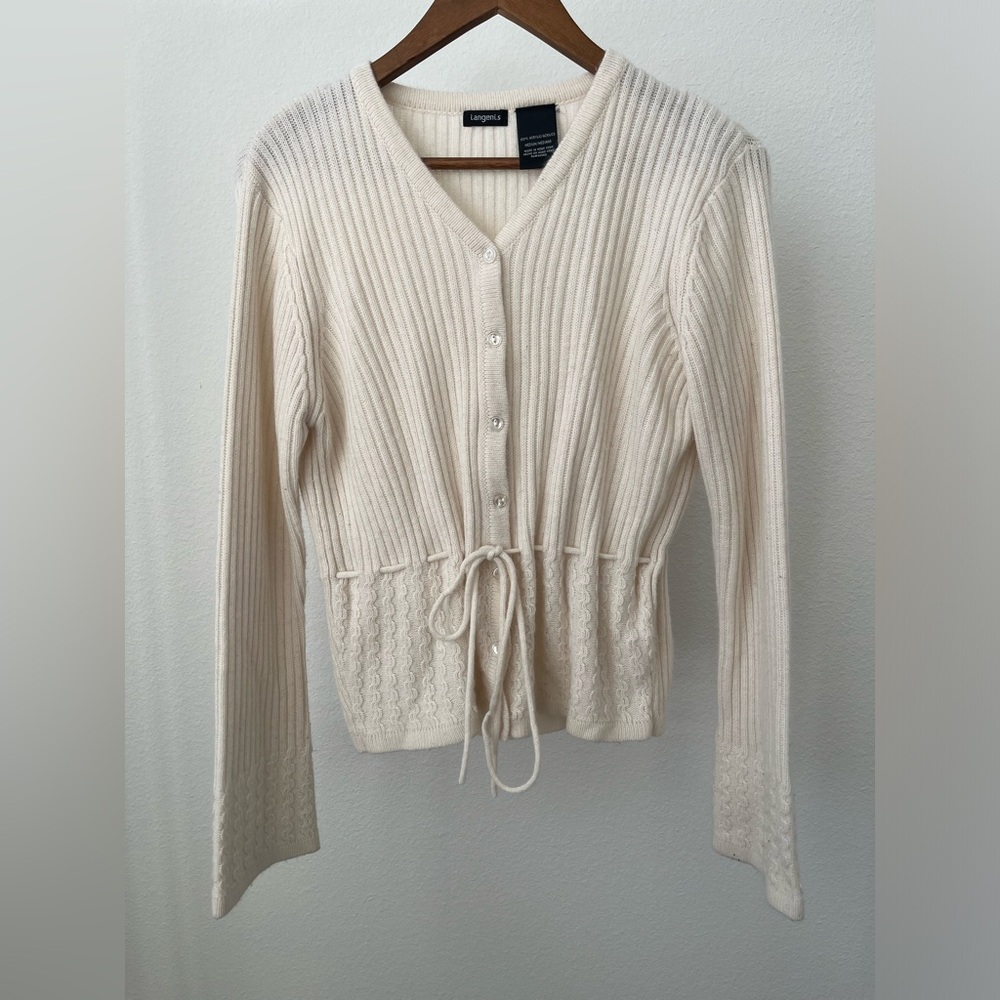 Women's Cream Cardigan Sweater